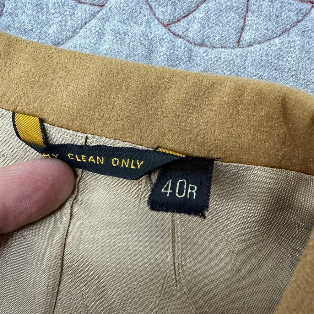 Farah Sport Coat‎ Tan Western Yoke Faux Suede Two Button / Mens 40R